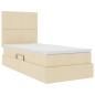 Preview: Aufbewahrungsbett mit Matratze Creme 90 x 190 cm Polyester