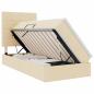 Preview: Aufbewahrungsbett mit Matratze Creme 90 x 190 cm Polyester