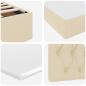 Preview: Aufbewahrungsbett mit Matratze Creme 90 x 190 cm Polyester