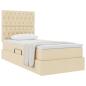 Preview: Aufbewahrungsbett mit Matratze Creme 90 x 190 cm Polyester