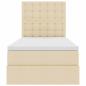 Preview: Aufbewahrungsbett mit Matratze Creme 90 x 190 cm Polyester