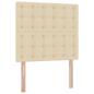 Preview: Aufbewahrungsbett mit Matratze Creme 90 x 190 cm Polyester