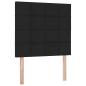 Preview: Bett mit Stauraum und LED mit LED Schwarz 90 x 190 cm Polyester