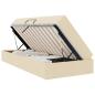 Preview: Aufbewahrungsbett mit Matratze Creme 90 x 190 cm Polyester