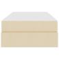 Preview: Aufbewahrungsbett mit Matratze Creme 90 x 190 cm Polyester