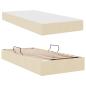 Preview: Aufbewahrungsbett mit Matratze Creme 90 x 190 cm Polyester