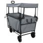 Preview: ARDEBO.de - Klapp-Handwagen Grau 105 x 56,5 x 116 cm Oxford-Stoff