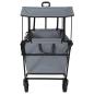 Preview: Klapp-Handwagen Grau 105 x 56,5 x 116 cm Oxford-Stoff