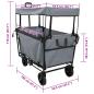 Preview: Klapp-Handwagen Grau 105 x 56,5 x 116 cm Oxford-Stoff