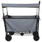 Preview: Klapp-Handwagen Grau 105 x 56,5 x 116 cm Oxford-Stoff