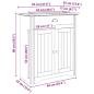 Preview: Badezimmerschrank BODO Honigbraun 70 x 35 x 80 cm Holzwerkstoff