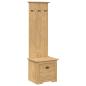 Preview: Flurschrank BODO Honigbraun 50 x 40 x 156,7 cm Holzwerkstoff