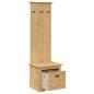 Preview: Flurschrank BODO Honigbraun 50 x 40 x 156,7 cm Holzwerkstoff