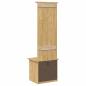 Preview: Flurschrank BODO Honigbraun 50 x 40 x 156,7 cm Holzwerkstoff