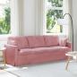 Preview: ARDEBO.de - Sofa Rosa 228 x 78 x 80 cm Samt