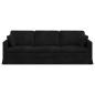 Preview: Sofa Schwarz 228 x 78 x 80 cm Samt