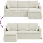 Preview: Sofa Creme 198 x 134 x 80 cm Samt