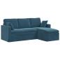 Preview: Sofa Blau 198 x 134 x 80 cm Samt