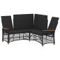 Preview: Garten Liegesofa Set Schwarz 164 x 164 x 112 cm Poly-Rattan