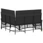 Preview: Garten Liegesofa Set Schwarz 164 x 164 x 112 cm Poly-Rattan