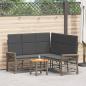 Preview: ARDEBO.de - Garten Liegesofa Set Grau und Dunkelgrau 164 x 164 x 112 cm