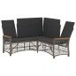 Preview: Garten Liegesofa Set Grau und Dunkelgrau 164 x 164 x 112 cm