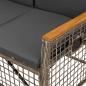Preview: Garten Liegesofa Set Grau und Dunkelgrau 164 x 164 x 112 cm
