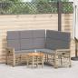Preview: ARDEBO.de - Garten Liegesofa Set Beige und Hellgrau 164 x 164 x 112 cm