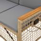 Preview: Garten Liegesofa Set Beige und Hellgrau 164 x 164 x 112 cm