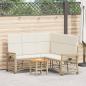 Preview: ARDEBO.de - Garten Liegesofa Set Beige und Cremeweiß 164 x 164 x 112 cm