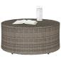 Preview: Couchtisch für draußen Grau Ø 68 x 30 cm Poly-Rattan