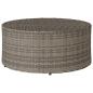 Preview: Couchtisch für draußen Grau Ø 68 x 30 cm Poly-Rattan