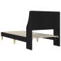 Preview: Bettrahmen mit Kopfteil Schwarz 90 x 200 cm Stoff