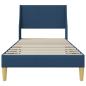 Preview: Bettrahmen mit Kopfteil Blau 90 x 200 cm Stoff