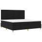 Preview: Boxspringbett mit Matratze Schwarz 200 x 200 cm Stoff