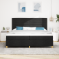 Preview: Boxspringbett mit Matratze Schwarz 200 x 200 cm Stoff