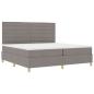 Preview: Boxspringbett mit Matratze Taupe 200 x 200 cm Stoff