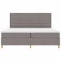 Preview: Boxspringbett mit Matratze Taupe 200 x 200 cm Stoff