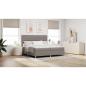 Preview: Boxspringbett mit Matratze Taupe 200 x 200 cm Stoff