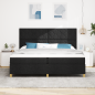 Preview: Boxspringbett mit Matratze Schwarz 200 x 200 cm Stoff