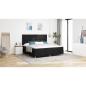 Preview: Boxspringbett mit Matratze Schwarz 200 x 200 cm Stoff