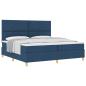 Preview: Boxspringbett mit Matratze mit Kopfteil Blau 200 x 200 cm Stoff