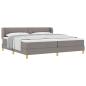 Preview: Boxspringbett mit Matratze Taupe 200 x 200 cm Stoff
