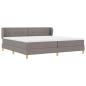 Preview: Boxspringbett mit Matratze Taupe 200 x 200 cm Stoff