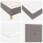 Preview: Boxspringbett mit Matratze Taupe 200 x 200 cm Stoff