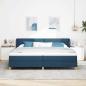 Preview: Boxspringbett mit Matratze mit Kopfteil Blau 200 x 200 cm Stoff