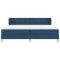 Preview: Boxspringbett mit Matratze mit Kopfteil Blau 200 x 200 cm Stoff