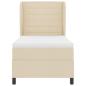 Preview: Boxspringbett mit Matratze mit Kopfteil Creme 90 x 200 cm Stoff