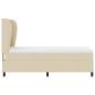 Preview: Boxspringbett mit Matratze mit Kopfteil Creme 90 x 200 cm Stoff