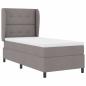 Preview: Boxspringbett mit Matratze mit Kopfteil Taupe 90 x 200 cm Stoff